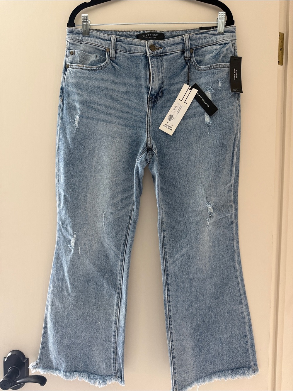 Liverpool Jeans Company Light Blue Distressed Flare Jeans